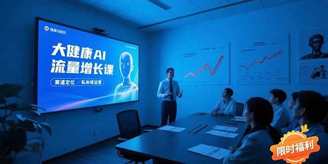 （15396期）大健康AI流量增长课，赛道定位方法论，AI数字人内容生产，私域转化运营…网赚项目-副业赚钱-互联网创业-资源整合南风学院