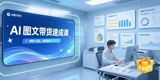 （15416期）AI图文带货速成课，养号引流秘籍，爆款选品策略，美图制作全流程网赚项目-副业赚钱-互联网创业-资源整合南风学院
