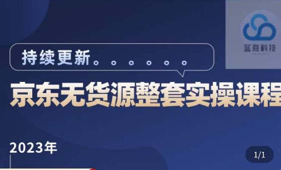 蓝七·2023京东店群整套实操视频教程，京东无货源整套操作流程大总结，减少信息差，有效做店发展网赚项目-副业赚钱-互联网创业-资源整合南风学院