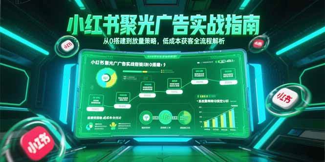 （15248期）小红书聚光广告实战指南，从0搭建到放量策略，低成本获客全流程解析网赚项目-副业赚钱-互联网创业-资源整合南风学院