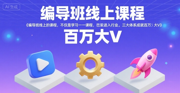 编导班线上课程，不仅是学习一门课程，更是进入一个行业，三大体系成就百万大V网赚项目-副业赚钱-互联网创业-资源整合南风学院