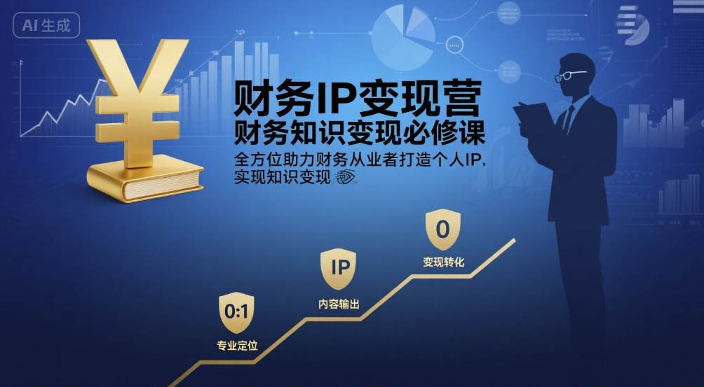 财务IP变现营，财务知识变现必修课，全方位助力财务从业者打造个人IP，实现知识变现网赚项目-副业赚钱-互联网创业-资源整合南风学院