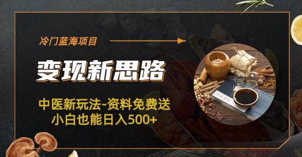 冷门蓝海项目-中医新玩法-资料免费送小白也能日入500+【揭秘】网赚项目-副业赚钱-互联网创业-资源整合南风学院