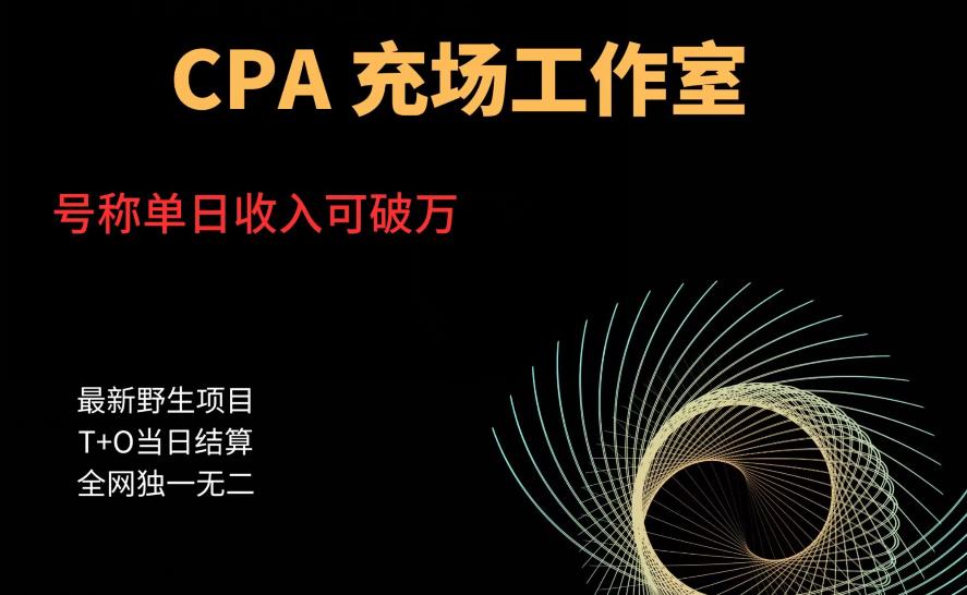 cpa充场工作室,号称单日收入10000+(揭秘)网赚项目-副业赚钱-互联网创业-资源整合南风学院