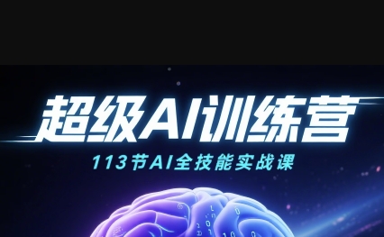 超级AI视频：绘画、带货、职场全场景113节通关课，解锁AI无限可能，开启精彩AI之旅网赚项目-副业赚钱-互联网创业-资源整合南风学院