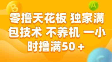 零撸天花板，独家满包技术 不养机 一小时撸满50+【揭秘】网赚项目-副业赚钱-互联网创业-资源整合南风学院