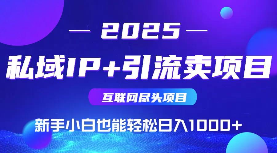 （15531期）2025网创尽头项目，私域IP+引流，新手小白也能在家日入1000+网赚项目-副业赚钱-互联网创业-资源整合南风学院