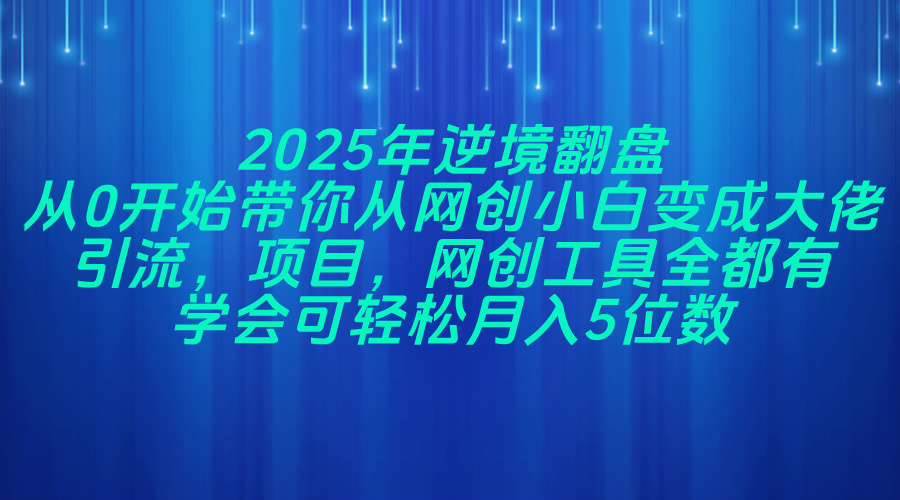 （14473期）2025年逆境翻盘，从0开始带你从网创小白变成大佬，引流，项目，网创工…网赚项目-副业赚钱-互联网创业-资源整合南风学院