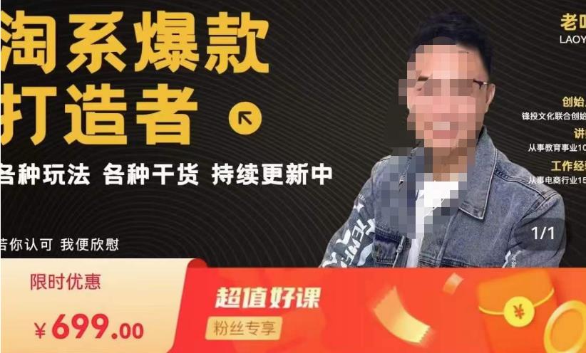 锋投老叶全店动销，淘系干货汇总，各种玩法，淘系爆款打造者网赚项目-副业赚钱-互联网创业-资源整合南风学院