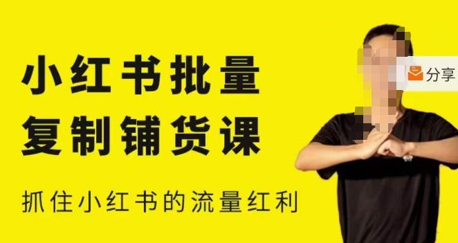 张宾·小红书批量复制铺货课，小红书0-1快速起号变现玩法，抓住小红书的流量红利（更新2023年3月）网赚项目-副业赚钱-互联网创业-资源整合南风学院