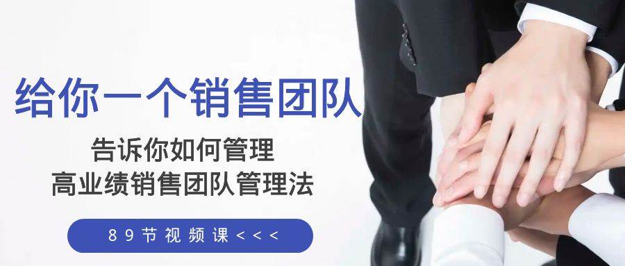 （8169期）给你 一个销售团队，告诉你如何管理，高业绩销售团队管理法（89节课）网赚项目-副业赚钱-互联网创业-资源整合南风学院