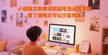 小说推文故事混剪起号及运营思路，看了做推文可以少走弯路网赚项目-副业赚钱-互联网创业-资源整合南风学院