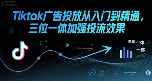 Tiktok广告投放从入门到精通，三位一体加强投流效果网赚项目-副业赚钱-互联网创业-资源整合南风学院