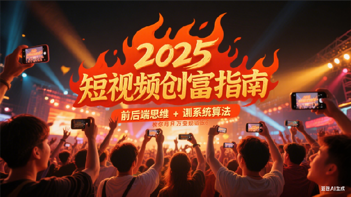 2025短视频创富指南，前后端思维 + 系统算法，教你月入过万变现路径网赚项目-副业赚钱-互联网创业-资源整合南风学院