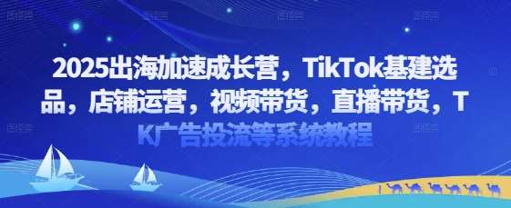 2025出海加速成长营，TikTok基建选品，店铺运营，视频带货，直播带货，TK广告投流等系统教程网赚项目-副业赚钱-互联网创业-资源整合南风学院