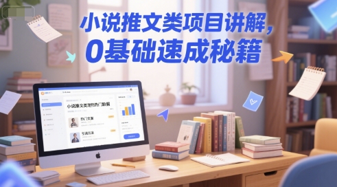 小说推文类项目讲解，0 基础速成秘籍网赚项目-副业赚钱-互联网创业-资源整合南风学院