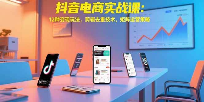 （15478期）抖音电商实战课：12种变现玩法，剪辑去重技术，矩阵运营策略网赚项目-副业赚钱-互联网创业-资源整合南风学院