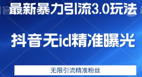 最新暴力引流3.0版本，抖音无id暴力引流各行业精准用户网赚项目-副业赚钱-互联网创业-资源整合南风学院