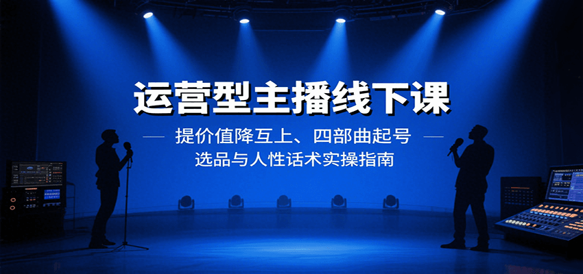 运营型主播线下课：提价值降互上、四部曲起号、选品与人性话术实操指南网赚项目-副业赚钱-互联网创业-资源整合南风学院