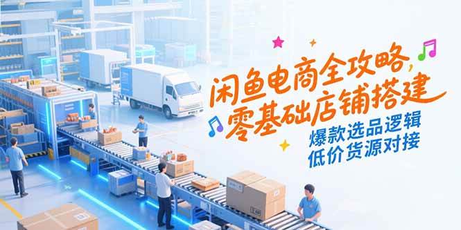 （15325期）闲鱼电商全攻略，零基础店铺搭建，爆款选品逻辑，低价货源对接网赚项目-副业赚钱-互联网创业-资源整合南风学院