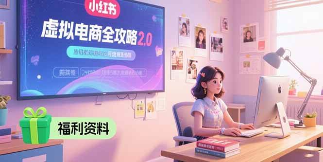 （15387期）虚拟电商全攻略2.0，开店选品实操流程，账号定位、货源发布、笔记发布技巧网赚项目-副业赚钱-互联网创业-资源整合南风学院