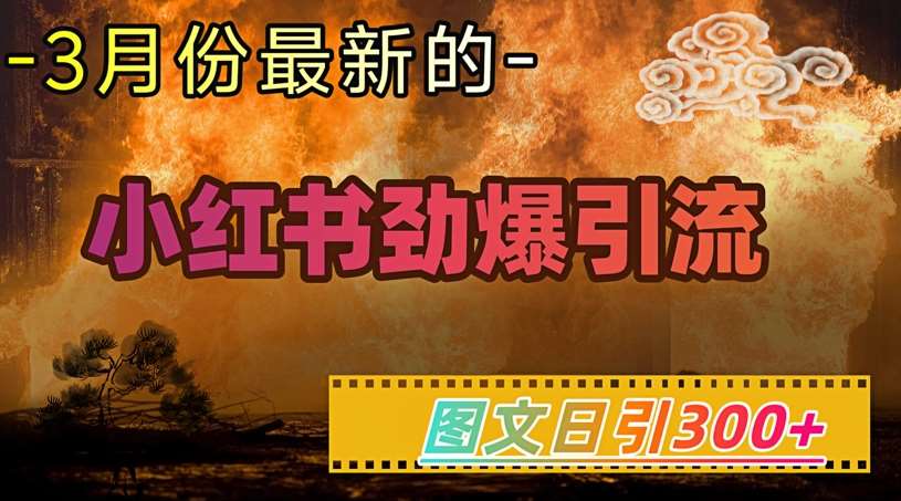 小红书超劲爆引流手段，图文日引300+轻松变现1W网赚项目-副业赚钱-互联网创业-资源整合南风学院