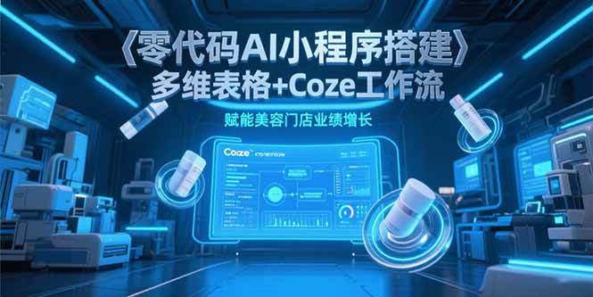 （15239期）零代码AI小程序搭建，多维表格+Coze工作流，赋能美容门店业绩增长网赚项目-副业赚钱-互联网创业-资源整合南风学院