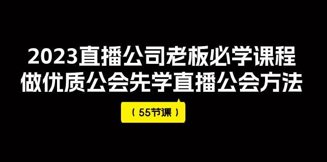 （7738期）2023直播公司老板必学课程，做优质公会先学直播公会方法（55节课）网赚项目-副业赚钱-互联网创业-资源整合南风学院