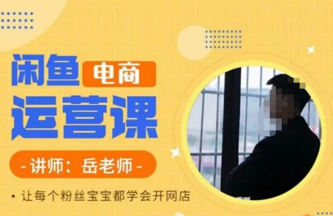 岳老师·闲鱼电商运营课，让每个粉丝宝宝都学会开网店网赚项目-副业赚钱-互联网创业-资源整合南风学院