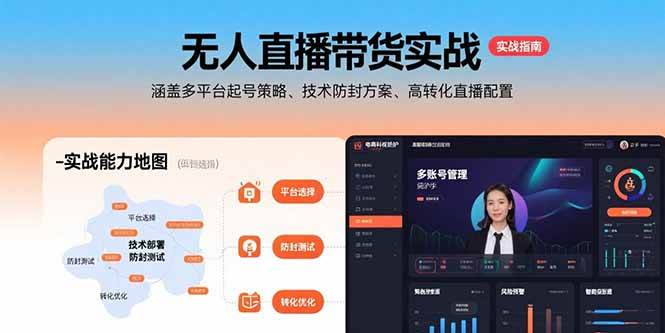（15622期）无人直播带货实战，涵盖多平台起号策略、技术防封方案、高转化直播配置网赚项目-副业赚钱-互联网创业-资源整合南风学院