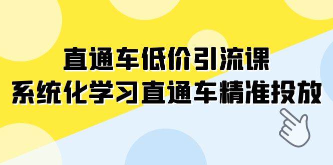 （7698期）直通车-低价引流课，系统化学习直通车精准投放（14节课）网赚项目-副业赚钱-互联网创业-资源整合南风学院