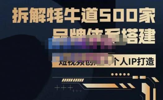 牛牛·500家餐饮品牌搭建&短视频深度解析，拆解牦牛道500家品牌体系搭建网赚项目-副业赚钱-互联网创业-资源整合南风学院