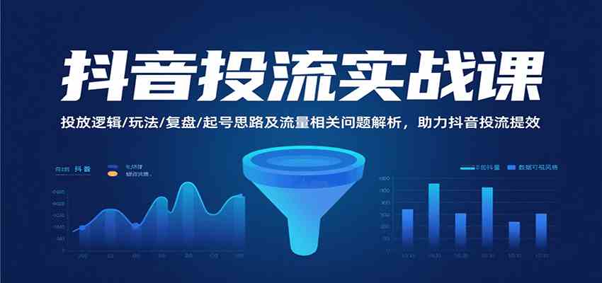 抖音投流实战课，投放逻辑/玩法/复盘/起号思路及流量相关问题解析，助力抖音投流提效网赚项目-副业赚钱-互联网创业-资源整合南风学院