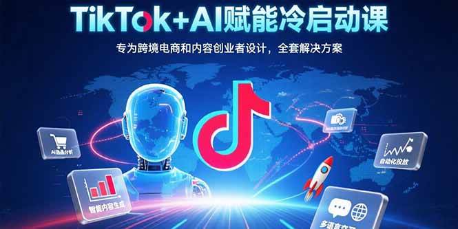 （15561期）TikTok+AI赋能冷启动课：专为跨境电商和内容创业者设计，全套解决方案网赚项目-副业赚钱-互联网创业-资源整合南风学院