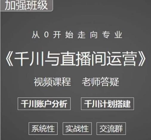 阳光哥·千川图文与直播间运营，从0开始走向专业，包含千川短视频图文、千川直播间、小店随心推网赚项目-副业赚钱-互联网创业-资源整合南风学院