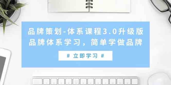 品牌策划体系课程3.0升级版，品牌体系学习，简单学做品牌网赚项目-副业赚钱-互联网创业-资源整合南风学院