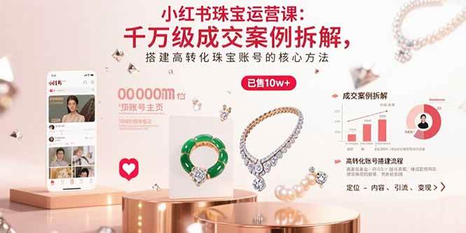 （15742期）小红书珠宝运营课：千万级成交案例拆解，搭建高转化珠宝账号的核心方法网赚项目-副业赚钱-互联网创业-资源整合南风学院