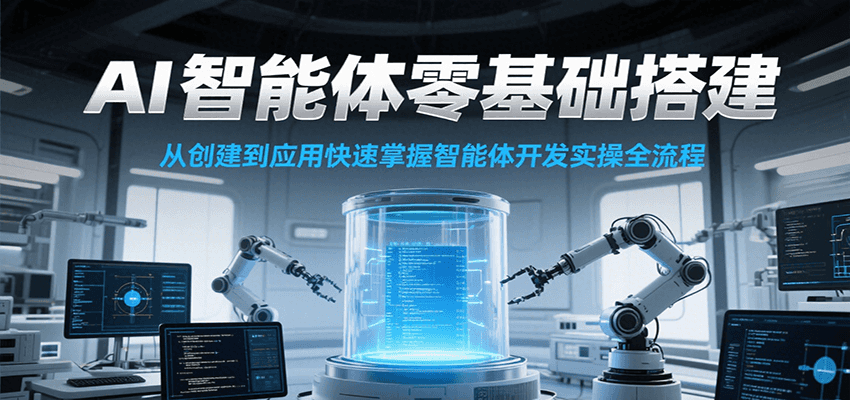 AI智能体零基础搭建实操课，从创建到应用快速掌握智能体开发全流程！网赚项目-副业赚钱-互联网创业-资源整合南风学院