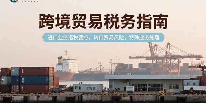 （15381期）跨境贸易税务指南，进口业务退税要点，转口贸易风险，特殊业务处理网赚项目-副业赚钱-互联网创业-资源整合南风学院