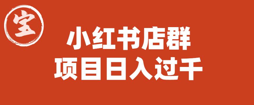 宝哥小红书店群项目，日入过千（图文教程）【揭秘】网赚项目-副业赚钱-互联网创业-资源整合南风学院