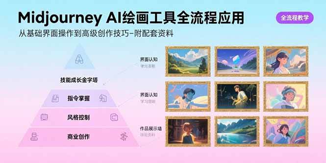 （15628期）Midjourney AI绘画工具全流程应用，从基础界面操作到高级创作-附配套资料网赚项目-副业赚钱-互联网创业-资源整合南风学院
