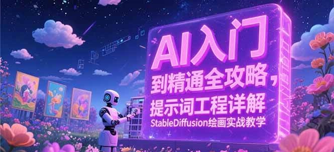 AI入门到精通全攻略，提示词工程详解，StableDiffusion绘画实战教学网赚项目-副业赚钱-互联网创业-资源整合南风学院