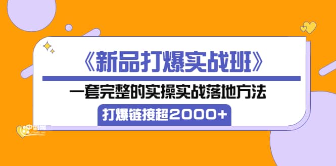 《新品打爆实战班》一套完整的实操实战落地方法，打爆链接超2000+（38节课)网赚项目-副业赚钱-互联网创业-资源整合南风学院