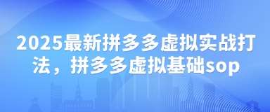 2025最新拼多多虚拟实战打法,拼多多虚拟基础sop网赚项目-副业赚钱-互联网创业-资源整合南风学院