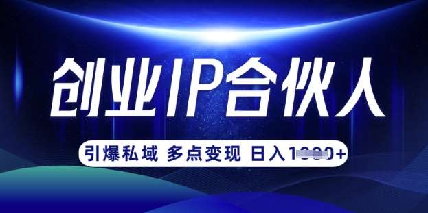 云帆·创业ip合伙人打造3.0，从0到1教你做网创，实现月入过W网赚项目-副业赚钱-互联网创业-资源整合南风学院