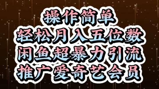 闲鱼超暴力引流推广爱奇艺会员，操作简单，轻松月入5位数网赚项目-副业赚钱-互联网创业-资源整合南风学院