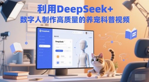 利用DeepSeek+数字人制作高质量的养宠科普视频网赚项目-副业赚钱-互联网创业-资源整合南风学院