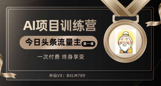 AI项目系列训练营（公众号流量主与今日头条篇）【揭秘】网赚项目-副业赚钱-互联网创业-资源整合南风学院