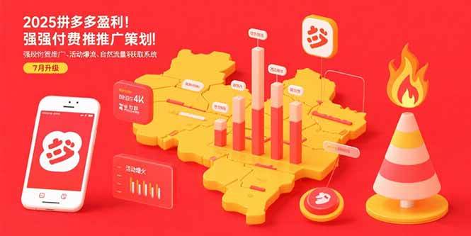 （15509期）2025拼多多盈利地图：强付费推广策略/活动爆流/自然流量获取系统(7月更新)网赚项目-副业赚钱-互联网创业-资源整合南风学院