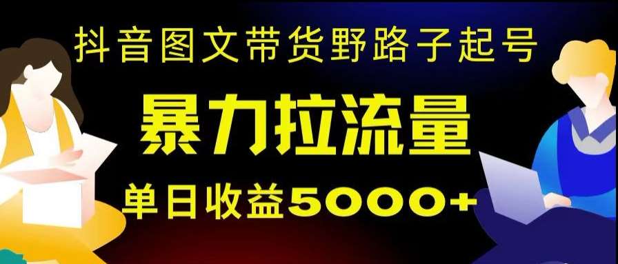 抖音图文带货暴力起号,单日收益5000+,野路子玩法,简单易上手,一部手机即可【揭秘】网赚项目-副业赚钱-互联网创业-资源整合南风学院